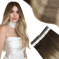 Tape In (Brown Ombre Medium Blonde with Chestnut)