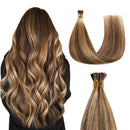 Micro Ring (Dark brown color, caramel blonde highlights)