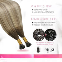 Micro Ring (ash brown color, balayage, dark brown color)