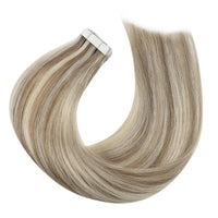 Tape In (light brown highlighted platinum blonde 60)